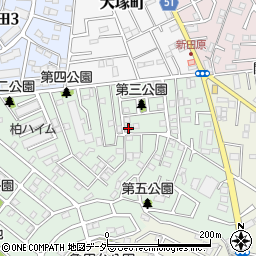 千葉県柏市あかね町3-7周辺の地図