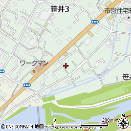 埼玉県狭山市笹井1丁目31-30周辺の地図