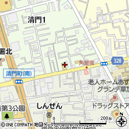 埼玉県草加市清門1丁目314周辺の地図