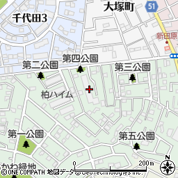 千葉県柏市あかね町7-3周辺の地図