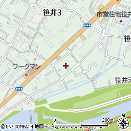 埼玉県狭山市笹井1丁目31周辺の地図
