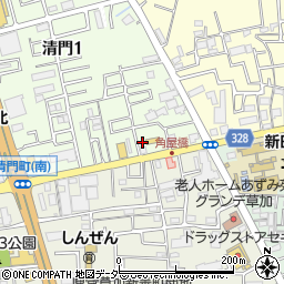 埼玉県草加市清門1丁目350-4周辺の地図