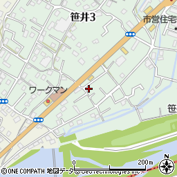 埼玉県狭山市笹井1丁目31-33周辺の地図
