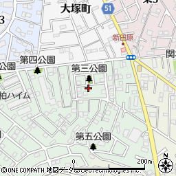 千葉県柏市あかね町3-3周辺の地図