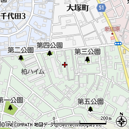 千葉県柏市あかね町7-36周辺の地図
