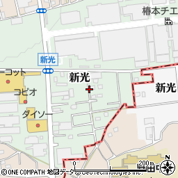 埼玉県飯能市新光周辺の地図