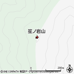 笙ノ岩山周辺の地図
