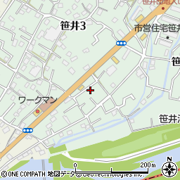 埼玉県狭山市笹井1丁目31-38周辺の地図