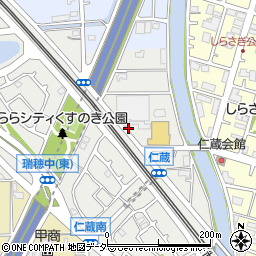 埼玉県三郷市仁蔵200-4周辺の地図