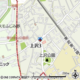 埼玉県富士見市上沢3丁目周辺の地図