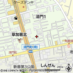 埼玉県草加市清門1丁目280-3周辺の地図