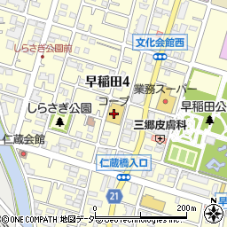 コープ早稲田店周辺の地図