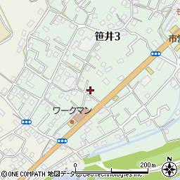 埼玉県狭山市笹井3丁目9-15周辺の地図