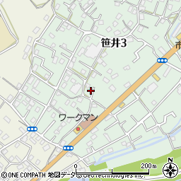 埼玉県狭山市笹井3丁目9-22周辺の地図
