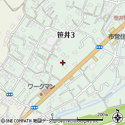 埼玉県狭山市笹井3丁目9周辺の地図