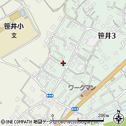 埼玉県狭山市笹井3丁目24-12周辺の地図