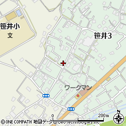 埼玉県狭山市笹井3丁目24-8周辺の地図