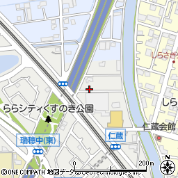 埼玉県三郷市仁蔵180周辺の地図