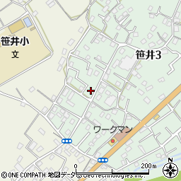 埼玉県狭山市笹井3丁目24-7周辺の地図