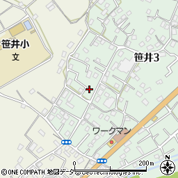 埼玉県狭山市笹井3丁目24-14周辺の地図