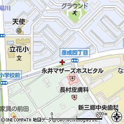 団地三街区周辺の地図