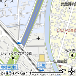 埼玉県三郷市仁蔵170周辺の地図