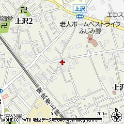 埼玉県富士見市上沢周辺の地図