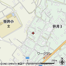 埼玉県狭山市笹井3丁目24-20周辺の地図