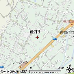 埼玉県狭山市笹井3丁目8周辺の地図