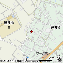 埼玉県狭山市笹井3丁目24-22周辺の地図