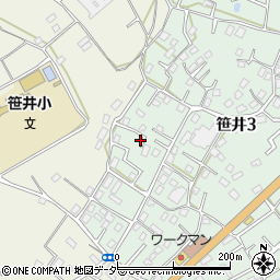 埼玉県狭山市笹井3丁目24-33周辺の地図