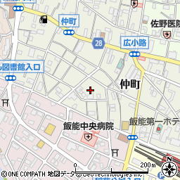 埼玉県飯能市仲町周辺の地図