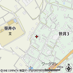 埼玉県狭山市笹井3丁目24-30周辺の地図