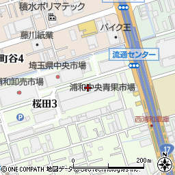 浦和中央青果市場周辺の地図