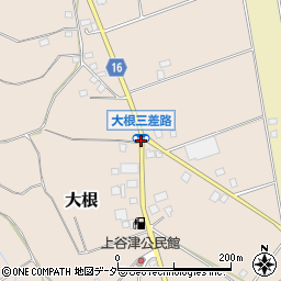 上谷津周辺の地図