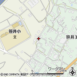 埼玉県狭山市笹井3丁目24-26周辺の地図