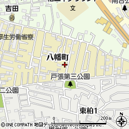 千葉県柏市八幡町周辺の地図