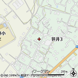 埼玉県狭山市笹井3丁目23-10周辺の地図