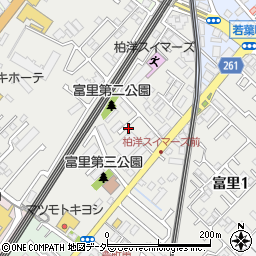 千葉県柏市富里周辺の地図