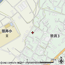 埼玉県狭山市笹井3丁目22周辺の地図