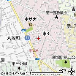 千葉県柏市東3丁目4-10周辺の地図