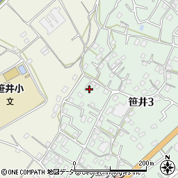 埼玉県狭山市笹井3丁目22-29周辺の地図