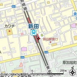 ファミリーマート新田駅店周辺の地図