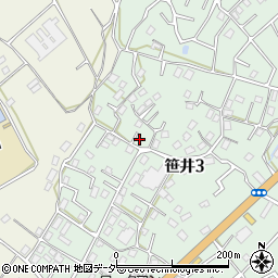 埼玉県狭山市笹井3丁目15-8周辺の地図