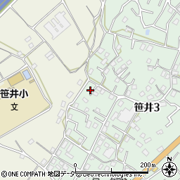 埼玉県狭山市笹井3丁目22-26周辺の地図