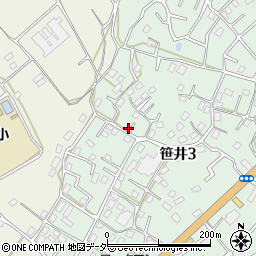 埼玉県狭山市笹井3丁目15-17周辺の地図