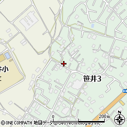 埼玉県狭山市笹井3丁目15-20周辺の地図