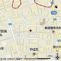 埼玉県草加市八幡町周辺の地図