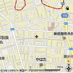 埼玉県草加市八幡町周辺の地図