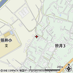 埼玉県狭山市笹井3丁目22-22周辺の地図